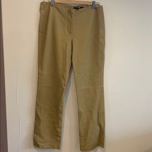 DKNY tan leather pants sz 12